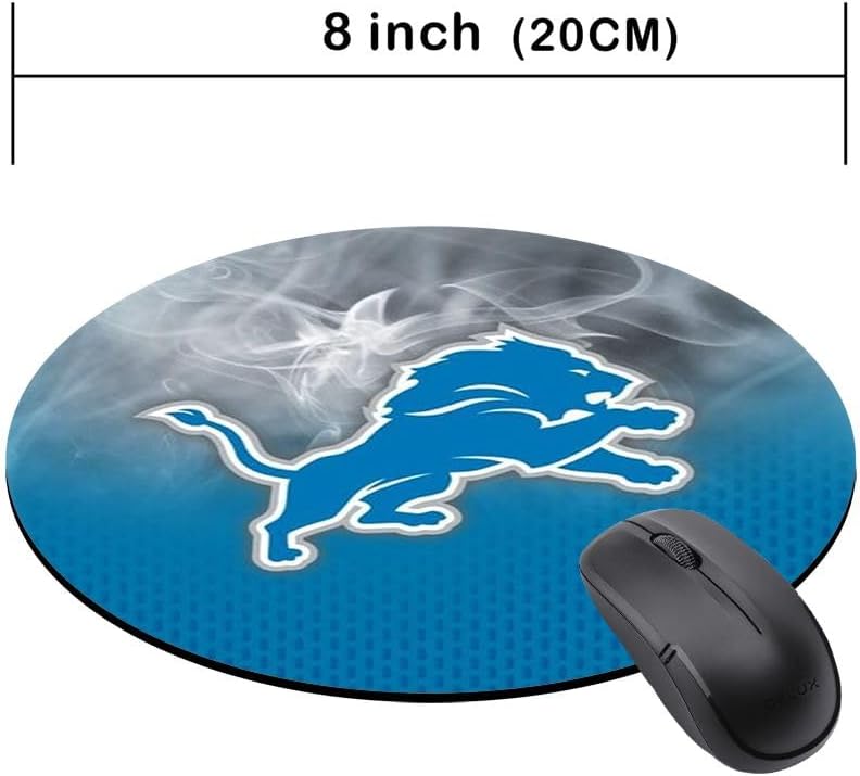 ZYJTEK Sports Round Mouse Pad,Non-Slip Rubber Base Mousepad for Computers Laptop Desk,Red Design Gaming Mouse Mat for Football Fans - Image 4